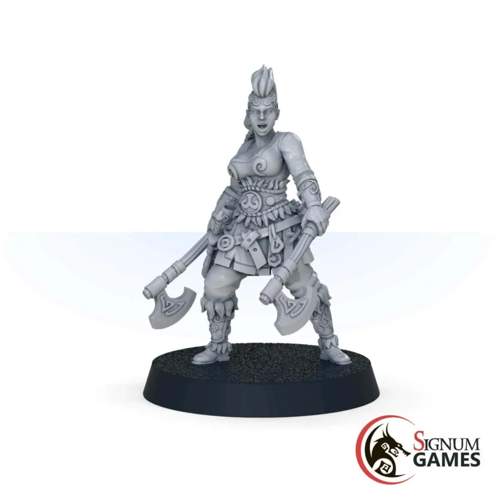 Shield Maiden with Two Axes - Image 1