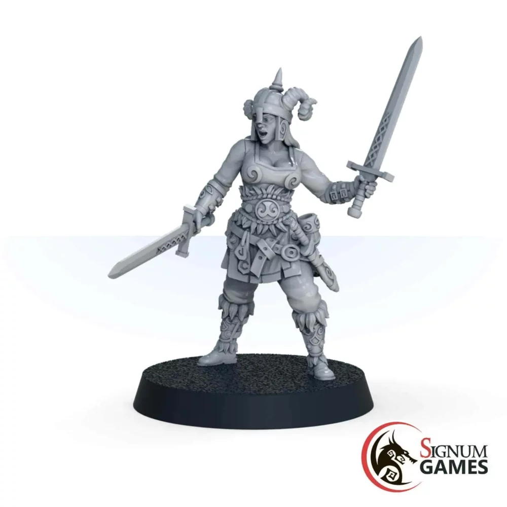 Shield Maiden  with Two Swords - Image 1