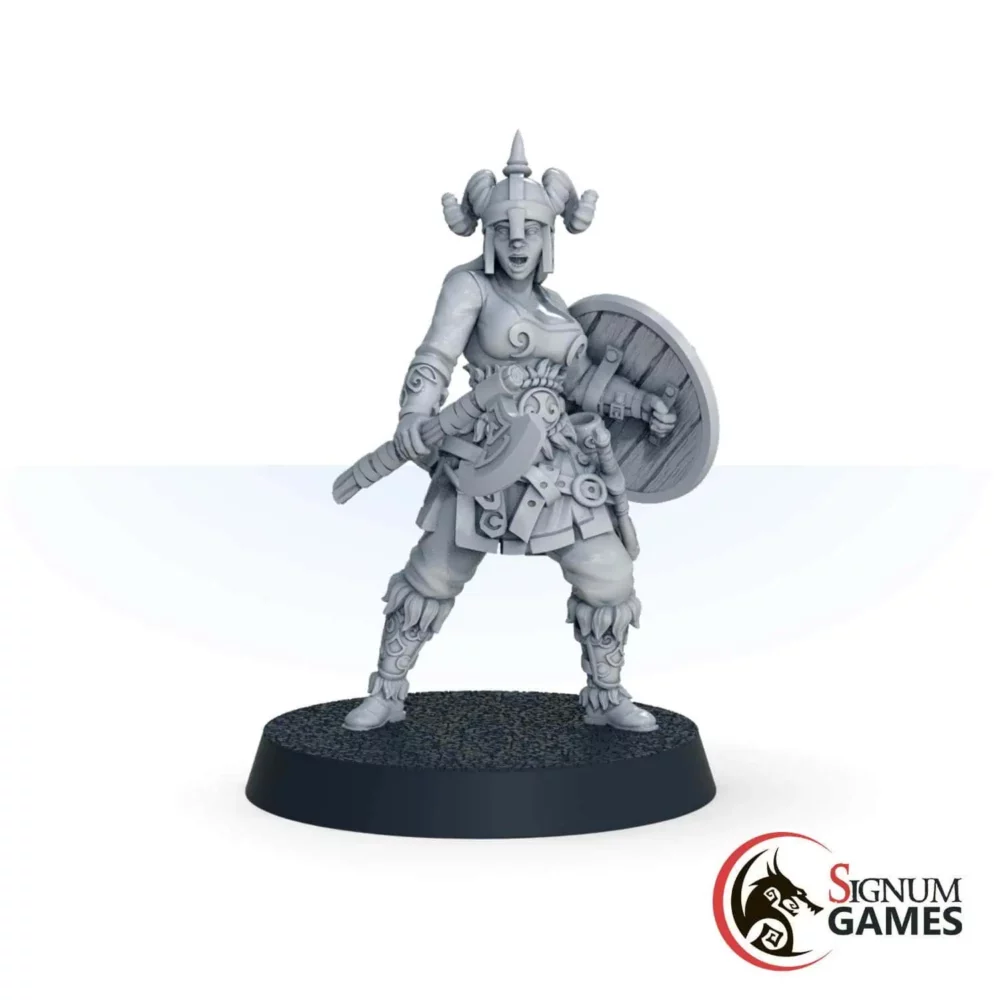 Shield Maiden with Axe and Shield - Image 1