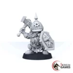 Warrior of the Bronze Kingdom with Hammer and Shield